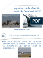 Systeme de Gestion de La Securite Le Facteur Humain de Laviation A La SST