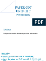 PAPER-307 Unit-Iii C: Pesticides