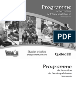 Programme de Formation de L Ecole Quebecoise