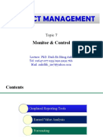 Monitor & Control: Topic 7