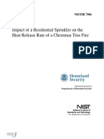 NIST Impact of a Residential Sprinkler on the HRR christmas tree