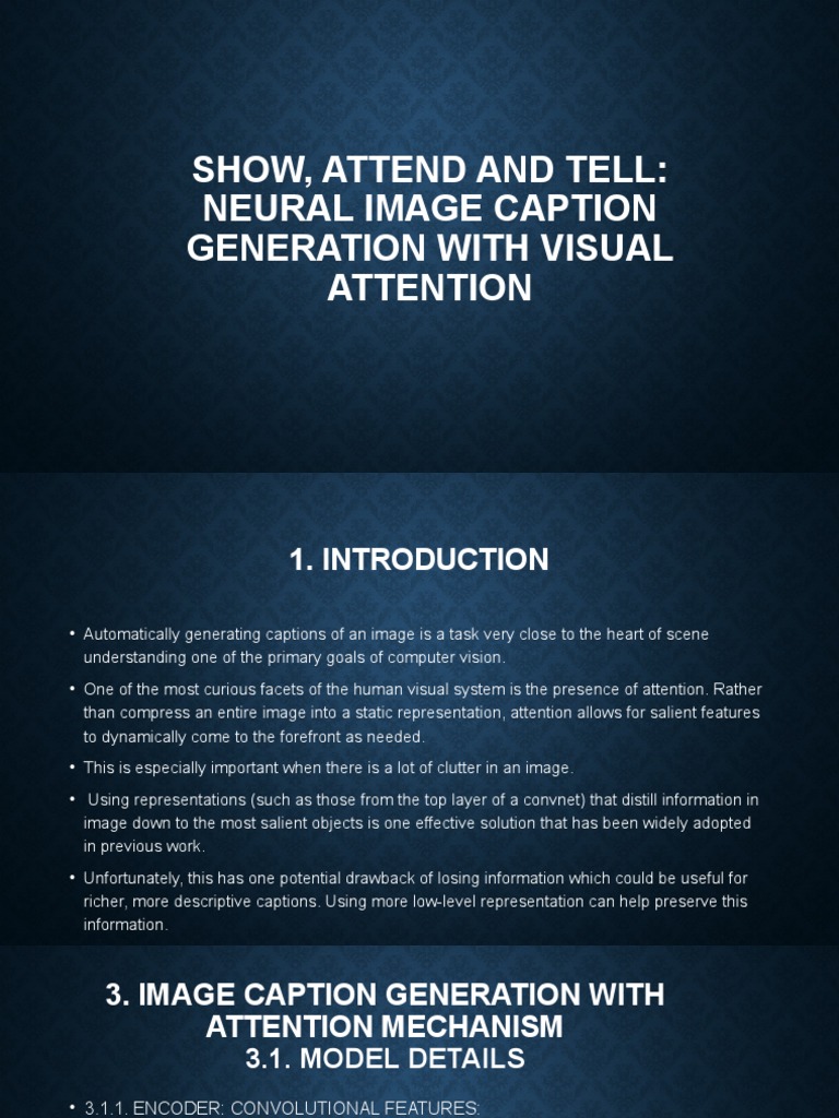Caption Generation With Visual Attention | PDF | Applied Mathematics ...