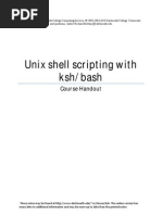 Unix Shell Scripting With Ksh/Bash