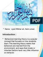 Behavioral Theory Presentation
