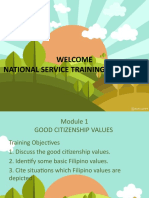 Welcome National Service Training Program