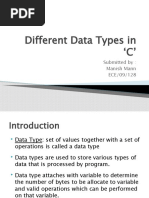 Different Data Types in C'