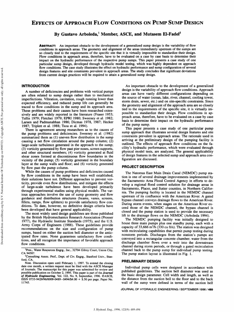 Effects of Approach Flow Conditions | PDF | Pump | Flood
