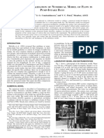 Experimental Validation of Numerical Model of Flow in