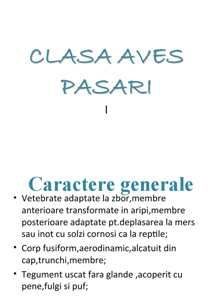 Clasa Păsări | PDF