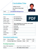 Curriculum Vitae: Personal Information