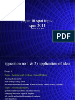 Prediction of SPM Topic Paper III Question 1 &amp; 2 2011