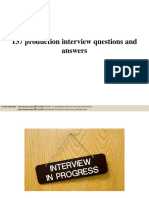 137 Production Interview Questions and Answers