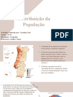 Distribuição População Portugal Marcada Assimetrias