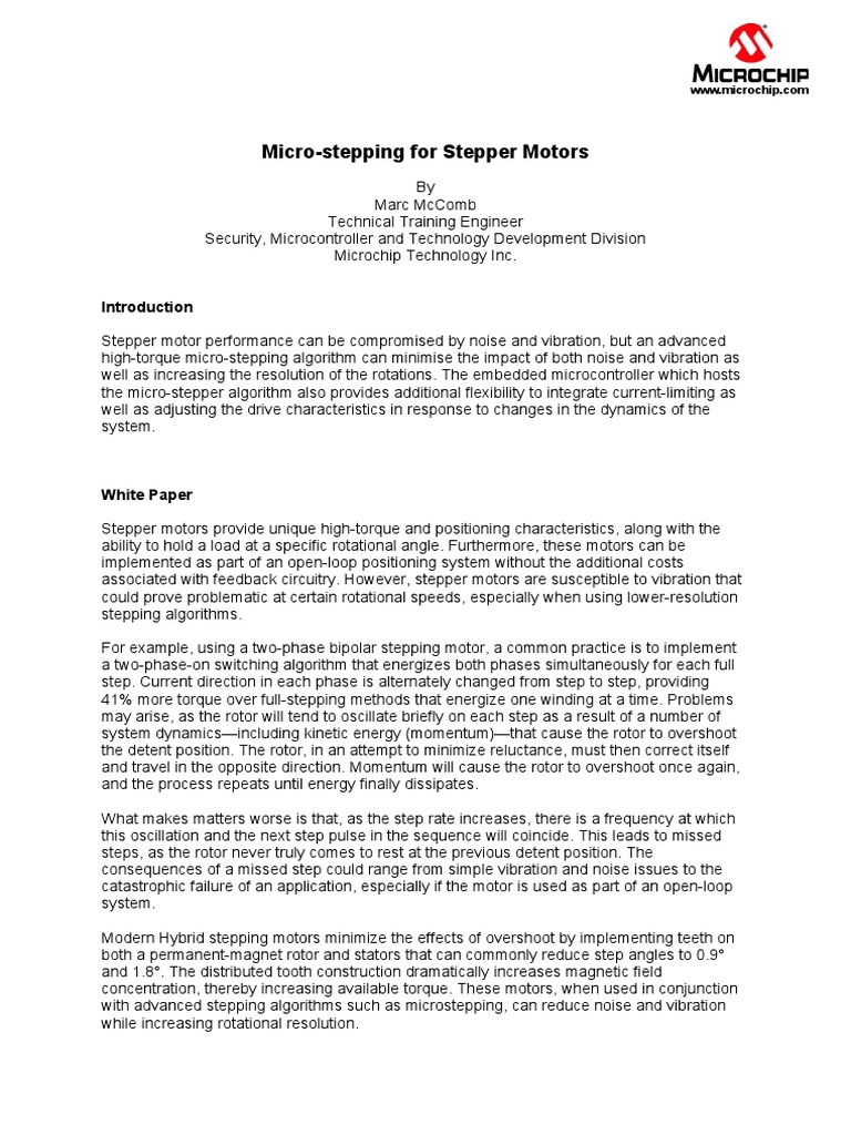 Micro-Stepping For Stepper Motors | PDF | Electric Motor | Electrical ...