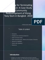 Negotiating For Terminating Land Eviction: A Case Study From Community Redevelopment of Klong Toey Slum in Bangkok 2019