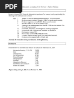 1 - Accounting Cycle Overview Practice Problems