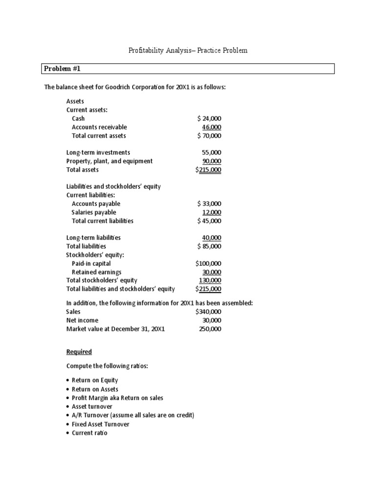 Profitability Ratios and Loan Analysis Guide | PDF | Equity (Finance ...