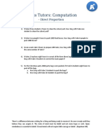 Computation Worksheet - Indirect Proportion