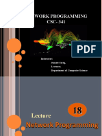 Network Programming CSC-341: Instructor: Junaid Tariq, Lecturer, Department of Computer Science