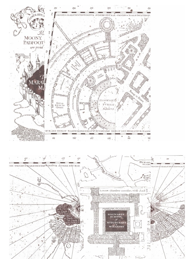 Printable White Marauders Map PDF PDF