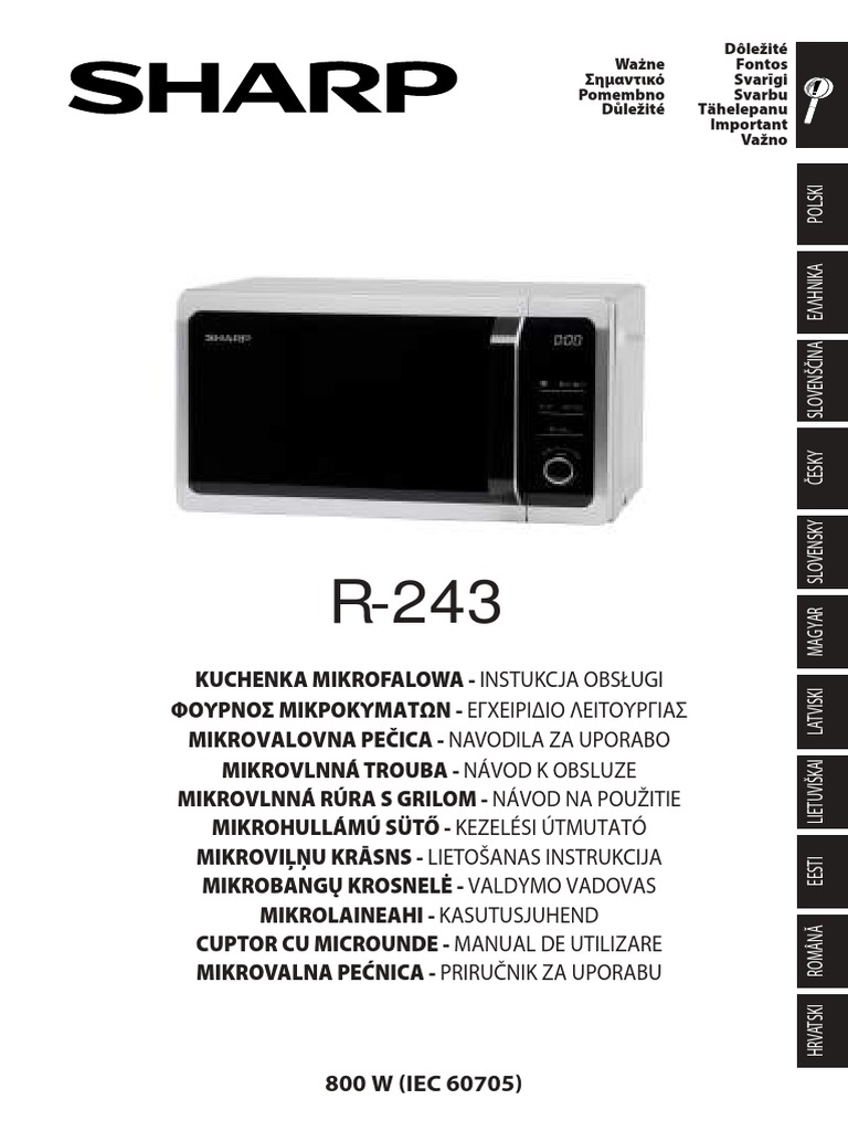 Sharp R-243S Microwave | PDF