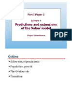 Part I Paper 2 - Lecture 7 - Population Growth and Golden Rule