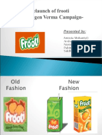 Relaunch of Frooti