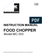 Food Chopper: Instruction Manual