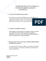 Proceso de Intervención en Guatemala y Las Acciones Desarrolladas en Guatemala