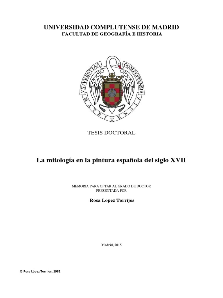 La Mitología en La Pintura Española Del Siglo XVII PDF Pinturas Renacimiento imagen