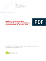 EPIDEMOLOGIE Suchtmonitoring Schweiz - Themenheft Zum Problematischer Cannabiskonsum Im Jahr 2016