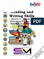 Reading and Writing SKills - Q3 - M2