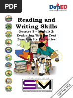 Reading and Writing SKills - Q3 - M2