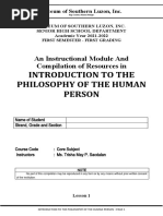 Introduction To The Philosophy of The Human Person (1G)