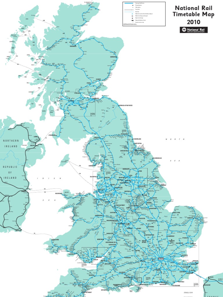 Network Rail Geographic Map 2010 PDF Railway Companies Rail Transport