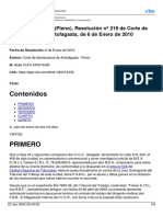 Contenidos: Causa Nº 502/2009 (Pleno) - Resolución Nº 219 de Corte de Apelaciones de Antofagasta, de 6 de Enero de 2010