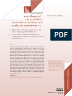 Funcionamiento Diferencial Condicional A La Modalidad de Estudios en Los Ítems de La Prueba de Matemáticas