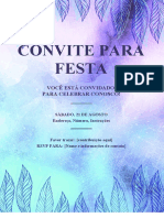 Convite para Festahdaua