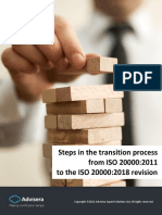 Steps in the Transition Process From ISO 20000 2011 to the 2018 Revision En