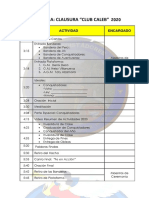 Programa Clausura CALEB 2020