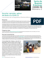 Sphere Covid Case Study #2 Ebola to Covid in DRC_es