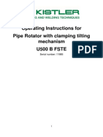 Operating Instructions for Pipe Rotator with clamping tilting mechanism U500 B FSTE