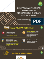 Kesepakatan Pelatihan _Refreshment Update Regulasi