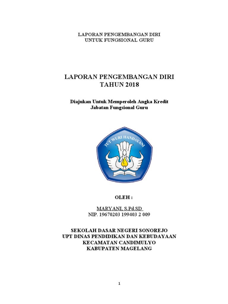 Laporan Pengembangan Diri Guru 2018 | PDF