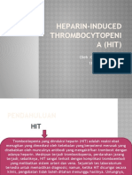 Heparin Induced Thrombocytopeni A (Hit) : Oleh:Oktari Fauziah 1802182 (NR 14)