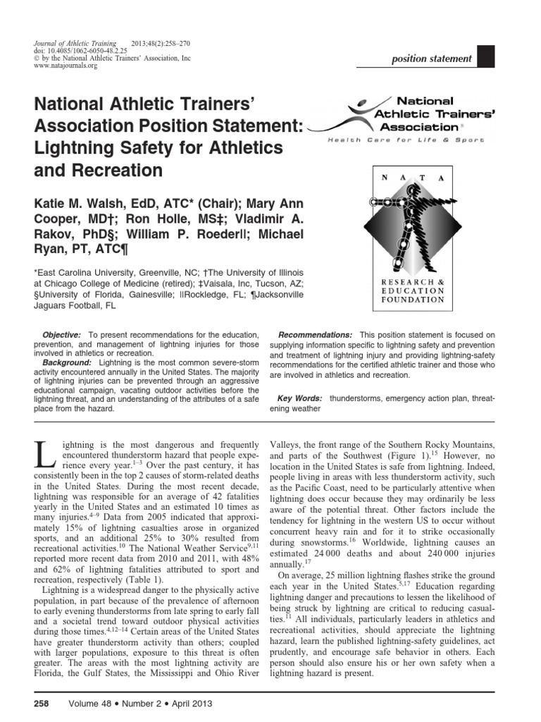 2013 Lightning Position Statement PDF Lightning National Weather