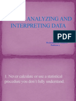 Tips On Analyzing and Interpreting Data: Dr. Jennifer M. Montero