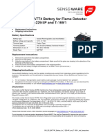 Data Sheet BATT4 Battery For Flame Detector Test Lamps T-229/4P and T-169/1