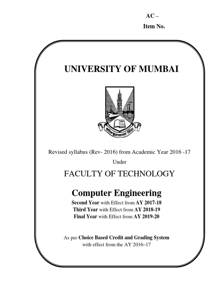 Computer Engineering Syllabus Sem Viii Mumbai University | PDF ...