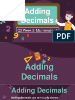 Topic 2.2 Adding Decimals